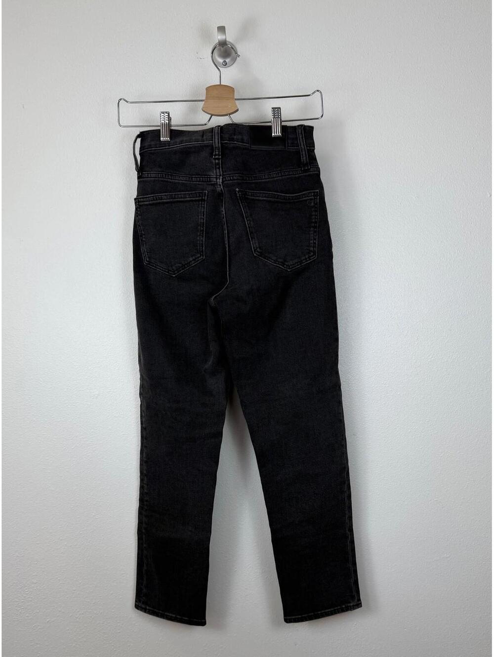 Madewell Women's Classic Straight Jeans - Black, Size 24, great condition - Picture 2 of 3
